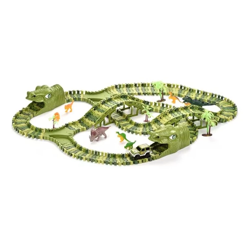 Gran circuito de carreras, Dino Park Extralink Toys, coche, dinosaurios, parque de dinosaurios, XXL, 271 piezas