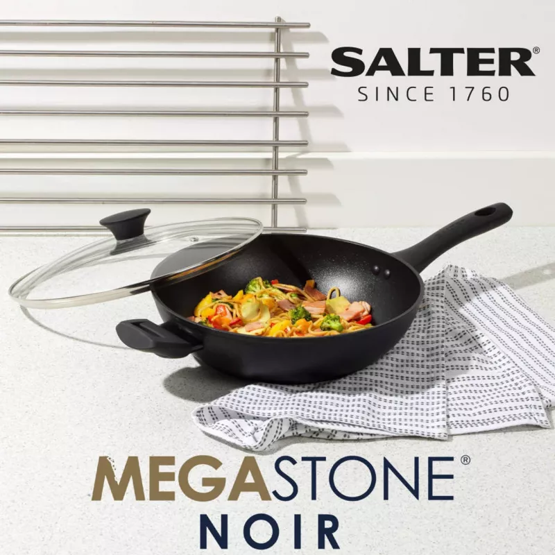 Wok Salter BW09329AR 28 cm Megastone Noir antiadherente