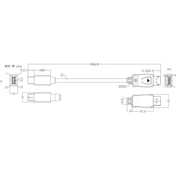 Cable Mini DisplayPort a HDMI Bachmann 1,5 m — 4K 60Hz