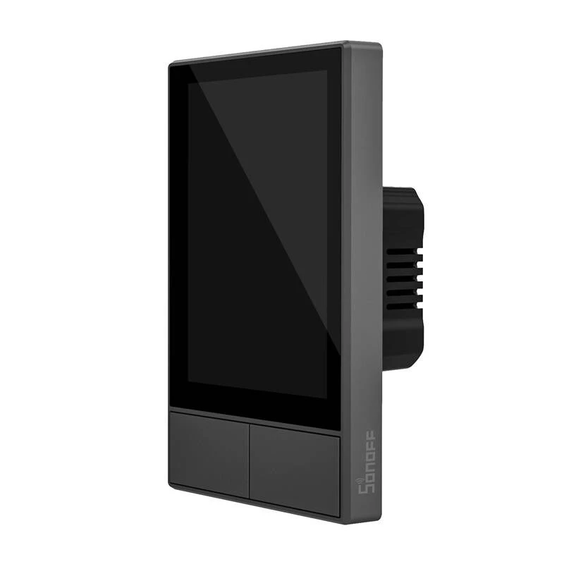 Panel de control inteligente de pared Wi-Fi Sonoff NSPanel negro 120 mm