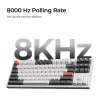 Teclado mecánico Keychron Q3 Ultra 8K — 80% QWERTY, con cable y Bluetooth, RGB, negro