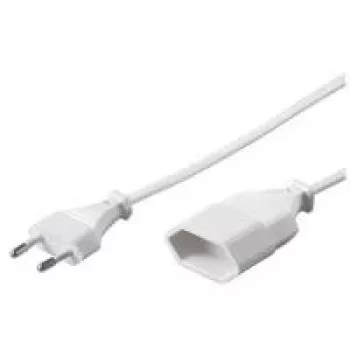 Wentronic Goobay alargador Euro, 5 m, blanco - Euroconector macho (Type-C, CEE 7/16) > Euroconector hembra (Type-C, CEE 7/16) (50509)
