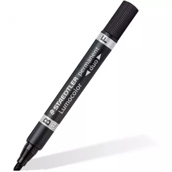 Rotulador permanente Staedtler Lumocolor permanent duo 348 B negro 1 unidad