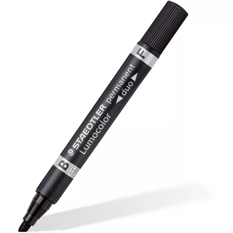 Rotulador permanente Staedtler Lumocolor permanent duo 348 B negro 1 unidad