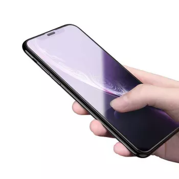 Protector de pantalla de cristal templado Devia Van Anti-blue Ray para iPhone XR 6.1, negro