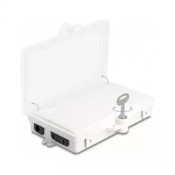Caja distribuidora de fibra óptica DeLOCK 87899 IP65 impermeable 2 puertos