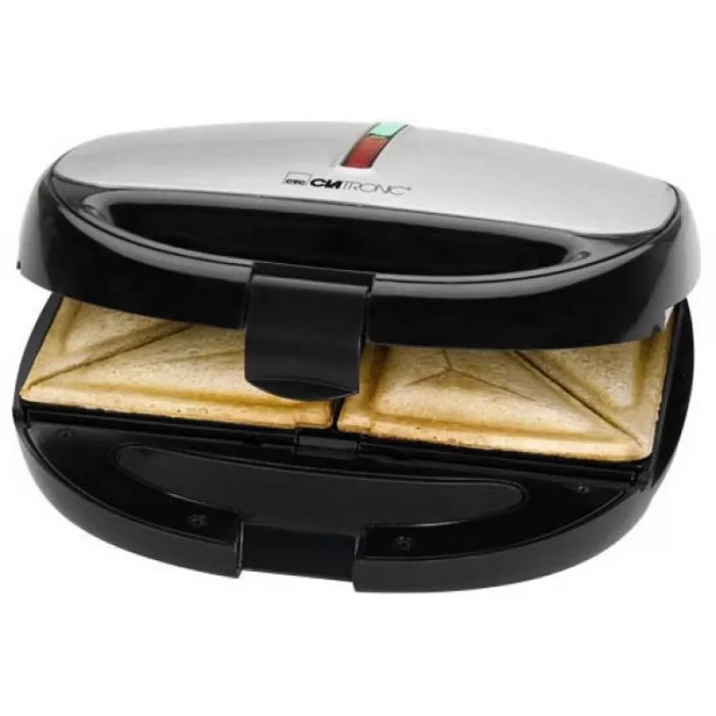 Sandwichera Clatronic ST/WA 3670 800 W negra, acero inoxidable