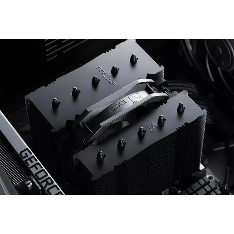 Noctua NH-D12L chromax.black disipador de CPU por aire, 120 mm, aluminio, negro, 450–2000 RPM, 22,6 dBA
