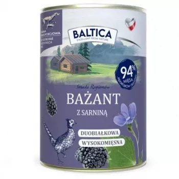 BALTICA Sabores regionales Faisán con Ciervo - Comida húmeda para perros - 400g