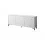 Cómoda MARMO 3D 200x45x80,5 cm blanco mate/mármol blanco