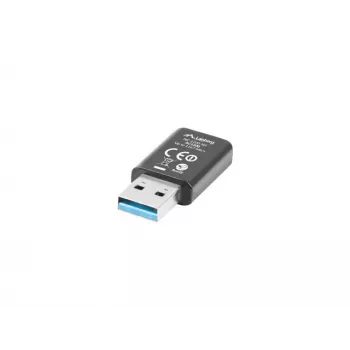 Adaptador de red USB inalámbrico LANBERG NC-1200-WI, Wi-Fi USB 2.0, 2 antenas internas de 2 dBi, hasta 5000 Mbit/s
