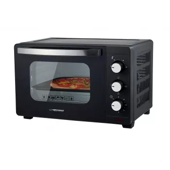 Mini horno ESPERANZA EKO008N – 20 L, 1280–1300 W, hasta 230 °C, temporizador de 60 minutos, mandos giratorios, puerta de cristal, independiente