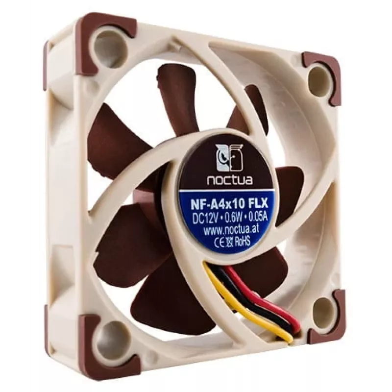 Noctua NF-A4x10 5V ventilador de caja de 40 mm, 40x40x10 mm, 5 V, 4500 RPM, 17,9 dB, SSO2, beige/marrón