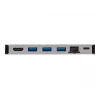 Dock USB-C - 4K HDMI, USB 3.2 Gen 1, hub USB-A, GbE, tarjeta de memoria, carga PD 100W, cable extraíble U442-DOCK5D-GY
