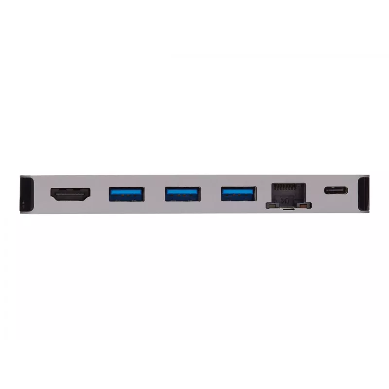 Dock USB-C - 4K HDMI, USB 3.2 Gen 1, hub USB-A, GbE, tarjeta de memoria, carga PD 100W, cable extraíble U442-DOCK5D-GY