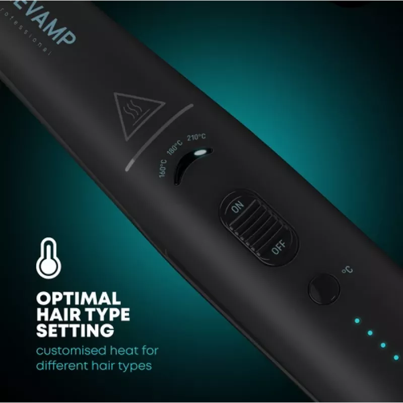 Plancha de pelo Revamp ST-1700X-EU2 inalámbrica cerámica compacta negra, modelo ST-1700-EU2
