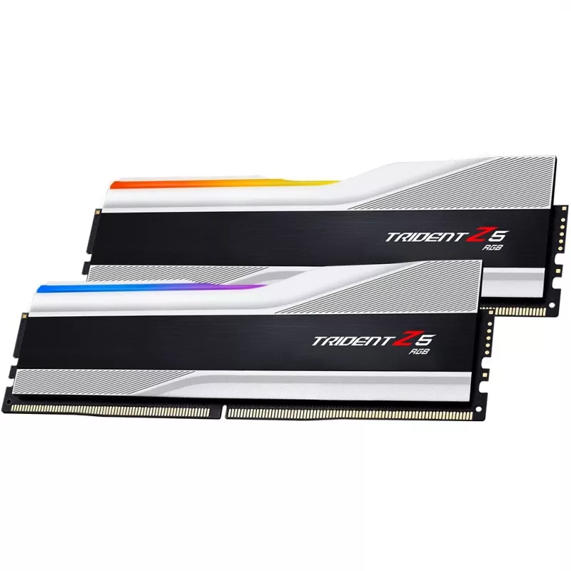 DIMM 32 GB DDR5-6000 (2x 16 GB) Dual-Kit, memoria plateada, F5-6000J3238F16GX2-TZ5RS, Trident Z5 RGB, INTEL XMP