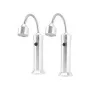 Luz para parrilla RealPower 495550 – acero inoxidable, pila AAA, pack de 2 para parrilla exterior