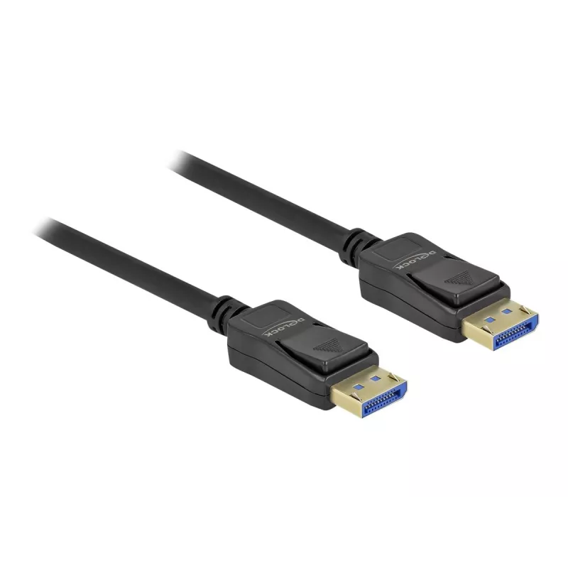 Delock - Cable DisplayPort - DisplayPort (M) a DisplayPort (M) - DisplayPort 2,0 - 1,0m - Compatible con 10K 60 Hz (10.240 x 4320) - Negro (80261)