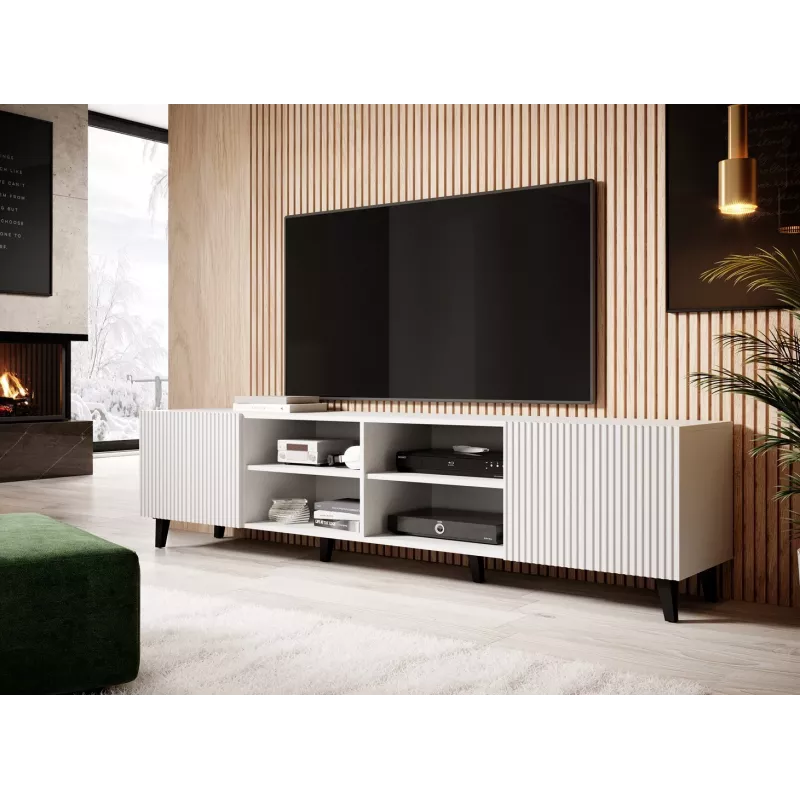 Mueble RTV Cama PAFOS 200x42x52 blanco mate
