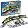 LEGO 60337 City Express Tren de pasajeros Set juguete teledirigido regalo para niños y niñas con faros funcionales 2 vagones y 24 piezas de vía