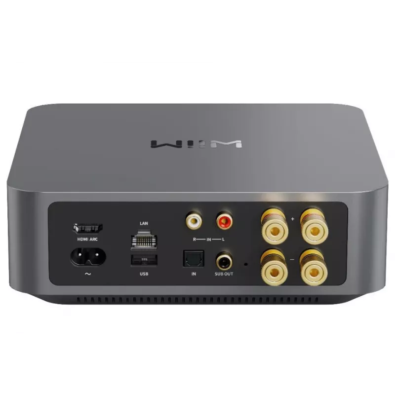 WiiM Amp gris oscuro – amplificador estéreo con streaming