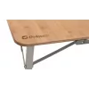 Mesa de camping Outwell Custer L Brown — tablero de bambú, estructura de aluminio, 700×1200 mm, 11,5 kg