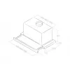 Campana extractora integrable Elica ELITE 14 LUX 50 BL — 500 mm, filtro de grasa de aluminio, caudal máx. de extracción 650 m³/h, nivel de ruido 62 dB, iluminación LED 2700 K