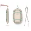 Bañera para bebé neno LUCY STAND plegable con soporte, rectangular, 1 bandeja, carga máx. 30 kg, blanca