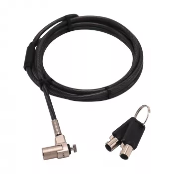 Candado de cable DICOTA D31831 Negro Plata 2m Llave redonda