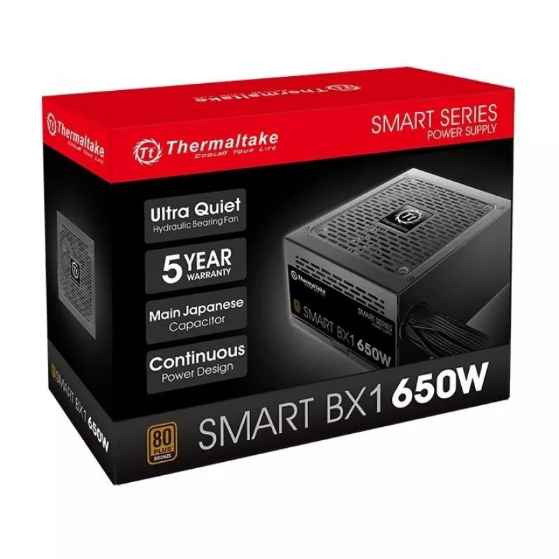 Fuente de alimentación Thermaltake Smart BX1 PS-SPD-0650NNSABE-1 (650 W; Activa; 120 mm)