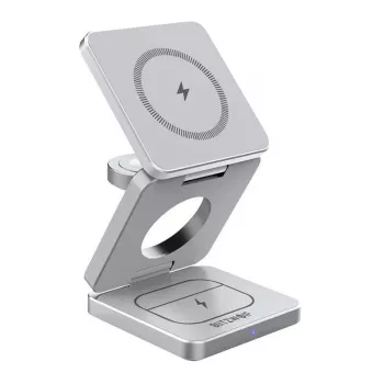 Cargador inalámbrico BlitzWolf BW-IW30 estación de carga rápida 3 en 1 para iPhone y Samsung, carga inalámbrica de 3 dispositivos