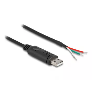 Cable adaptador DELOCK USB 2.0 Type-A a serie RS-485 2 m negro
