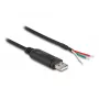 Cable adaptador DELOCK USB 2.0 Type-A a serie RS-485 2 m negro