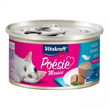 Comida húmeda para gatos Vitakraft Poésie Mousse salmón 85 g – adulto, sin cereales, sabor salmón