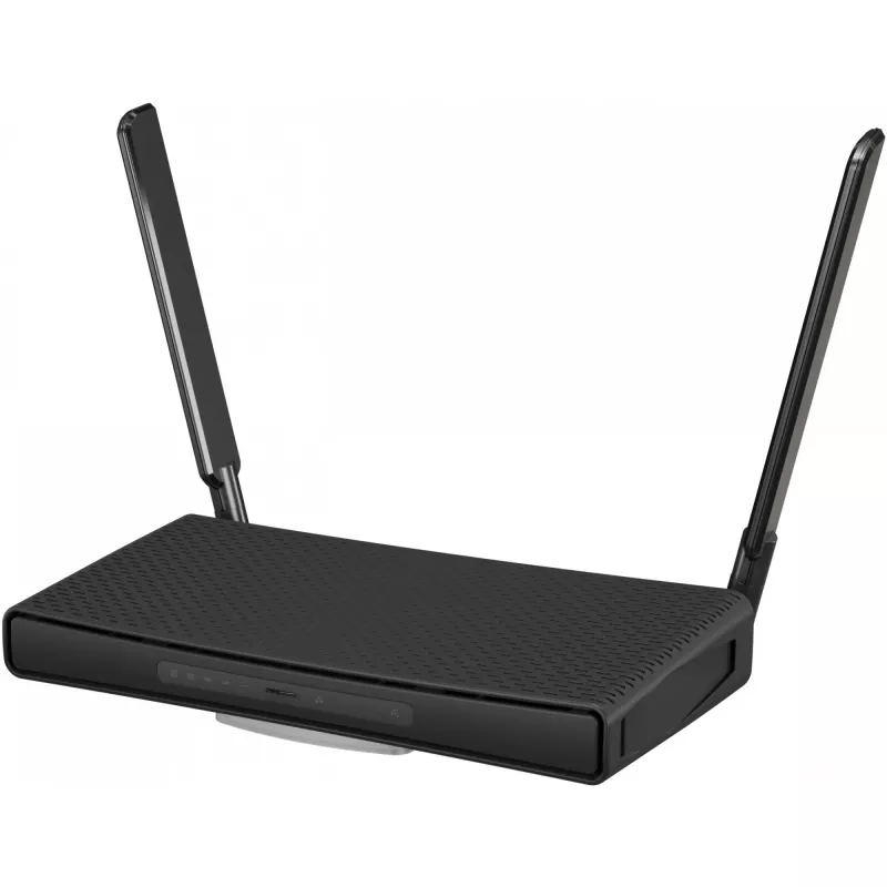 Router de sobremesa MikroTik hAP ac³ dualband Wi‑Fi 5, Qualcomm IPQ4019 719 MHz, 5x Gigabit RJ‑45, 1x USB, PoE, 2 antenas externas, negro