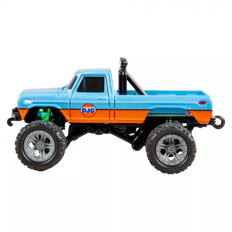 Monster Truck radiocontrolado Amewi DieCast 1:64 RTR, azul/naranja