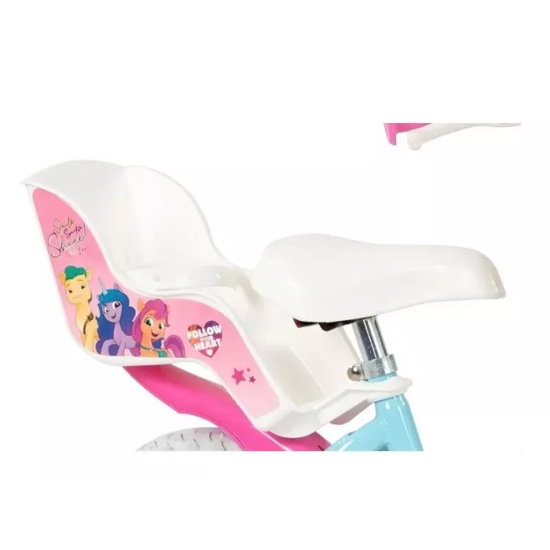 Bicicleta infantil Toimsa 1297 con ruedas de espuma de 12 pulgadas, 4 ruedas, cesta, protector de cadena, guardabarros — My Little Pony