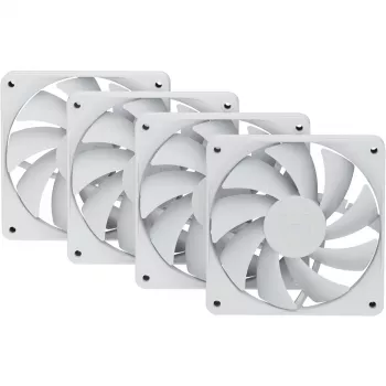 Ventilador de caja HYTE FA12 blanco 120 mm pack de 4 — 120 mm, blanco, modelo FA12