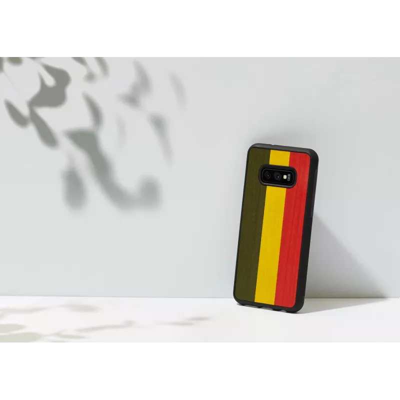 Funda para smartphone man and wood para Samsung Galaxy S10e, funda protectora reggae negra
