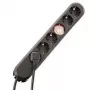 Bachmann SMART 381.148K regleta de enchufes, 6x Schuko, 3 m, sin interruptor, negra