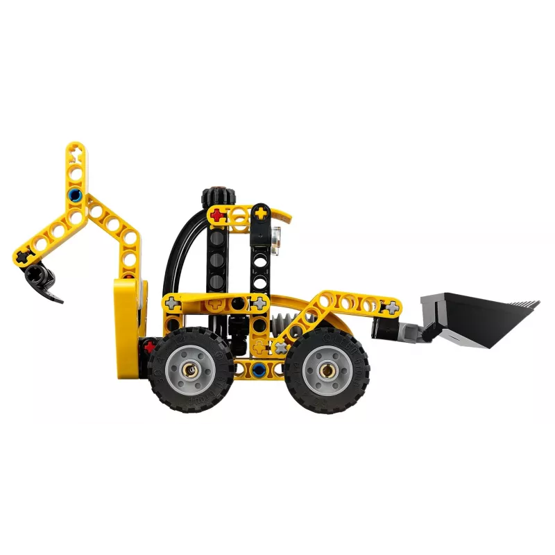 Set de construcción LEGO Technic Backhoe Loader 42197 — dirección articulada, cargador funcional, 104 piezas, edad recomendada 7+