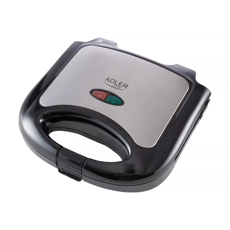 Sandwichera Adler AD 3015 750 W negra plateada