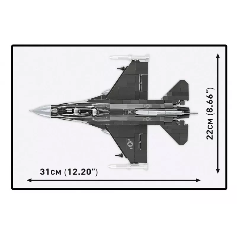 Set de construcción Cobi F-16D Fighting Falcon, 436 piezas, escala no especificada
