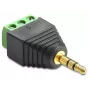Adaptador DeLOCK 65419 3,5 mm 3p negro verde plateado