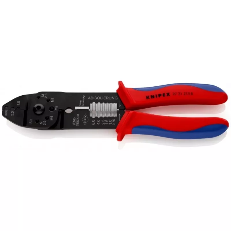 Knipex 97 21 215 B herramienta de crimpar negro, azul, rojo