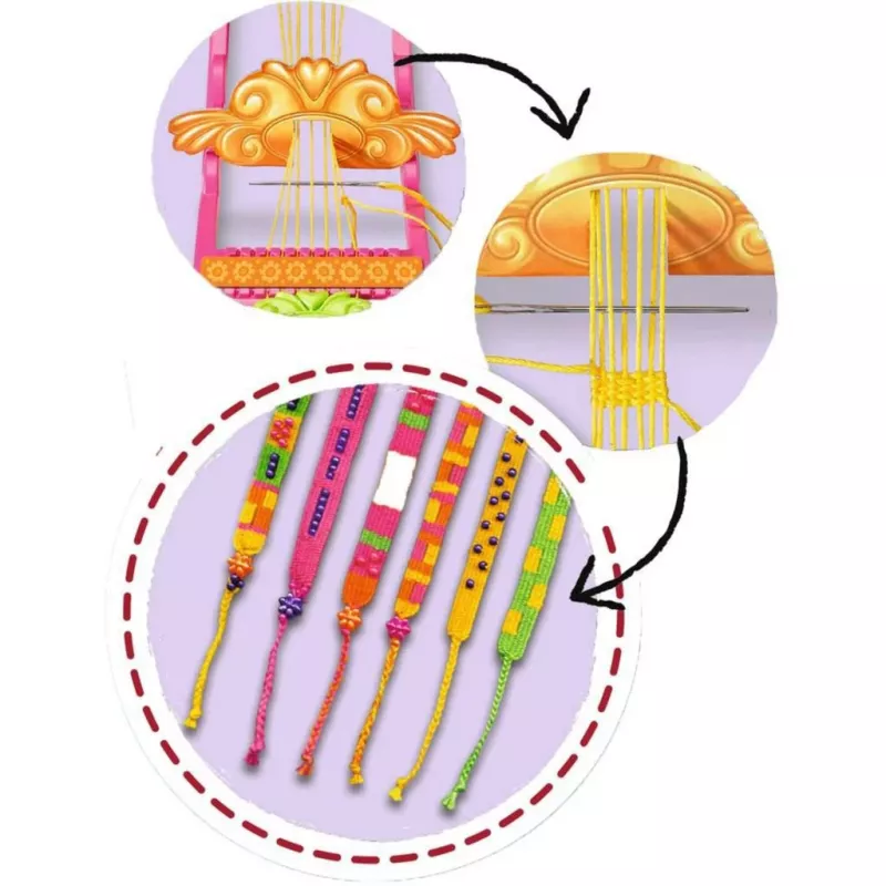 BeCreative pulseras de amistad, set de manualidades con seis pulseras diferentes