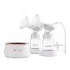 Sacaleches eléctrico doble neno Bella Twin Moon – inalámbrico, bifásico, LCD, biberones de 150 ml, nácar