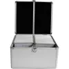MEDIARANGE BOX76 - caja de almacenamiento - 300 discos - plateado - fleece - plástico - madera - 120 mm - aluminio