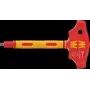 Destornillador Wera 410 i VDE A RA aislado VDE con mango en T 1/4 pulgadas para puntas planas y Phillips, seguridad eléctrica